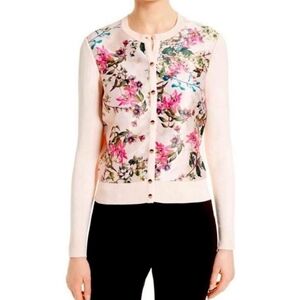 Ted Baker Pink Floral Button-Front Cardigan
